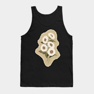 vintage flower sticker Tank Top